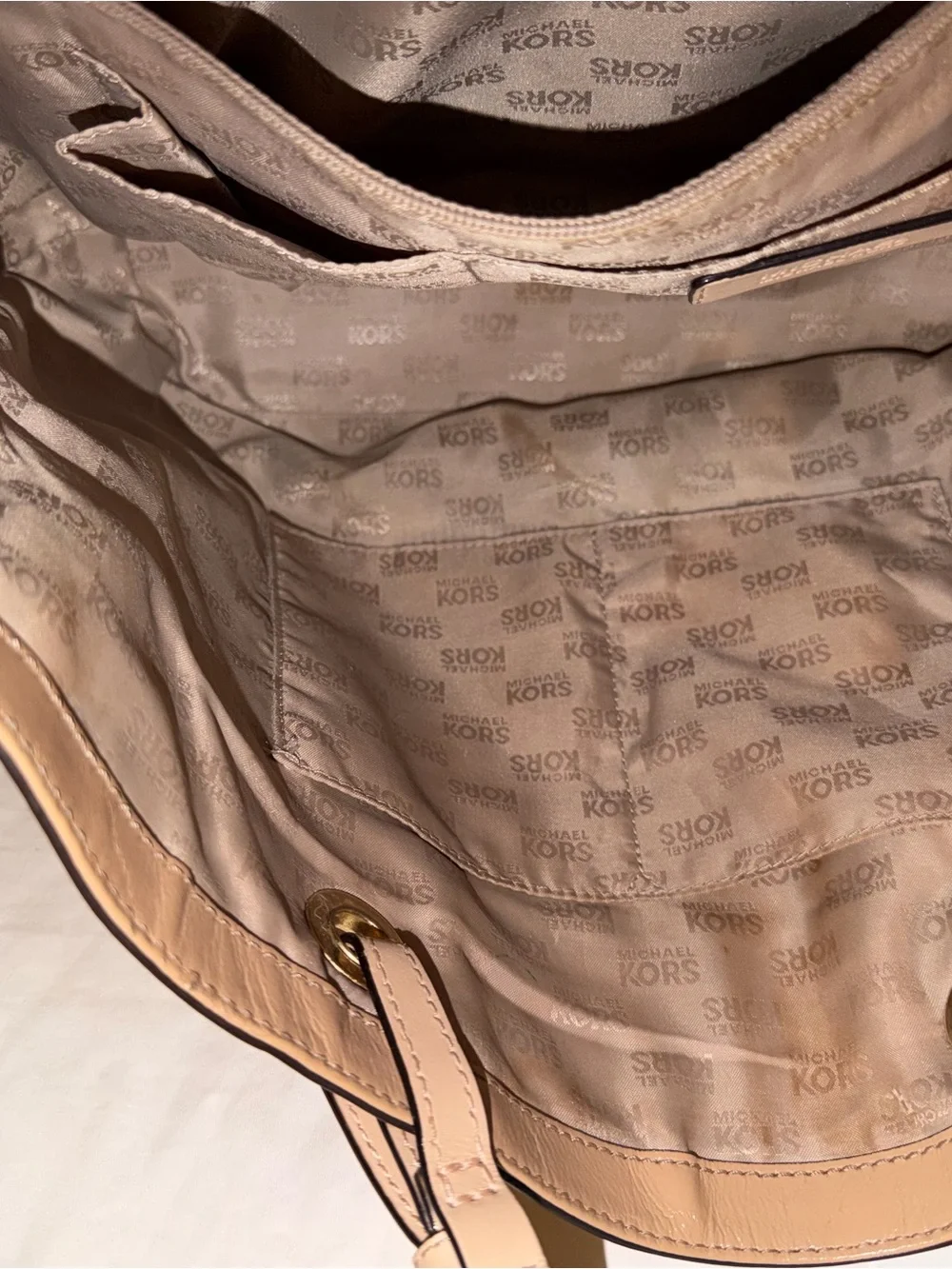 Michael Kors Beige/Tan Leather Tote